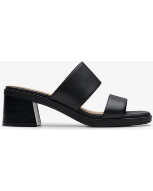 Clarks Jaylan Dusk Leather Sandals - Black