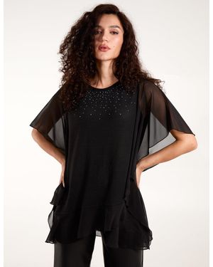Blue Vanilla Diamante Tunic - Black