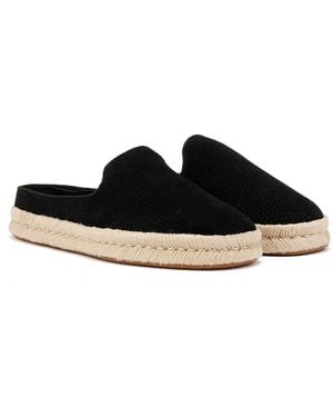 TOMS Santiago Suede Mules - Black
