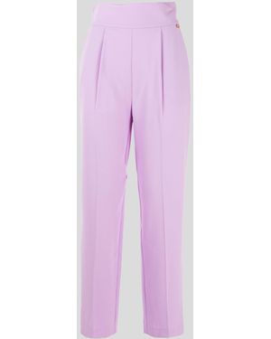 Liu Jo Zachte Chino Broek Met Hoge Taille - Paars