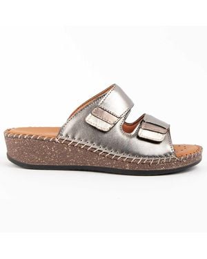 Purapiel Wedge Sandal Leida2 Leather - Brown