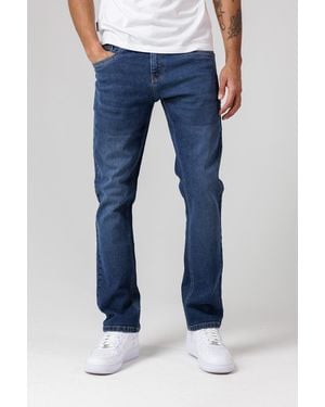 Firetrap Mid Straight Leg Cotton Rich Jeans - Blue