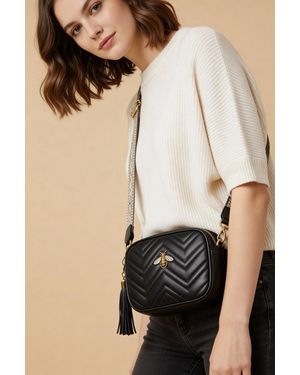 SVNX Bee Embellished Camera Bag - Black