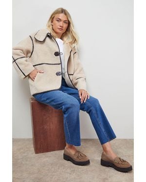 Oasis Brooker Suede Tassel Chunky Loafers - Blue
