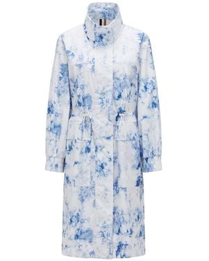 BOSS Pakonda Long Relaxed Fit Anorak Coat - Blue