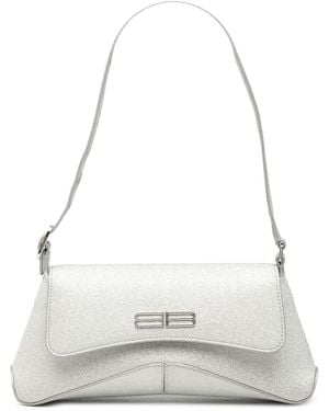 Balenciaga Pre-Owned Small Glitter Fabric Xx Flap - White