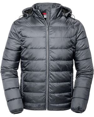 Russell Nano Hooded Padded Jacket (Iron) - Grey