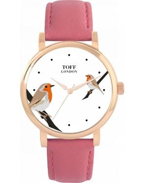Toff London Tlws-28886 Ladies Robins Bird Watch - Pink