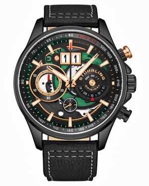 Stuhrling Ace Aviator Chronograph & Tachymeter Quartz 45Mm - Grey