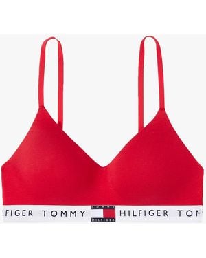 Tommy Hilfiger Heritage Padded Push-Up Bralette Primary Cotton - Red