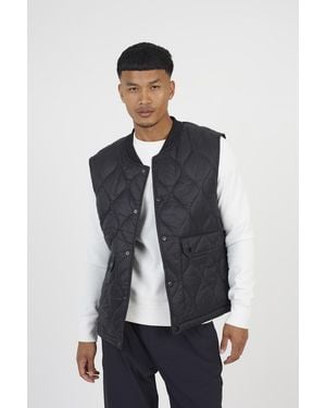 Brave Soul Onion Quilted Gilet - Blue