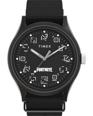 Timex Mk1 X Fortnite Watch Tw2W97000 Fabric - Black