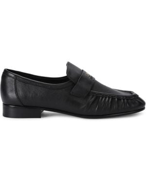 Steve Madden Leather Crimsen Loafers - Black
