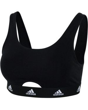 adidas Active Comfort Cotton Scoop Bralette - Black