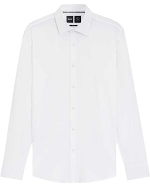 BOSS Oxford Point Collar Regular Formal Shirt - White