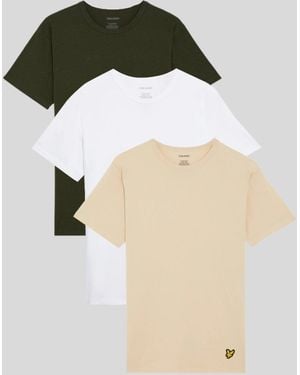 Lyle & Scott Basic 3 Pack T-Shirt - Black