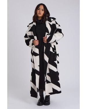 Urban Bliss Mono Dogtooth Borg - White