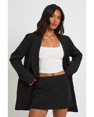 Boohoo Petite Tailored Mini Skirt - Black