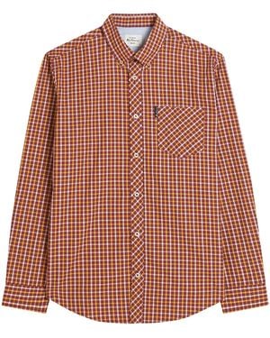 Ben Sherman Signature House Check Long-Sleeved Shirt Cotton - Brown