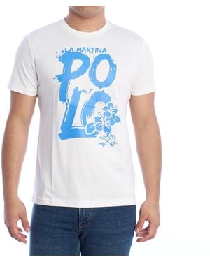 La Martina Ymr323-Js206 Regular Fit Short Sleeve T-Shirt - Blue