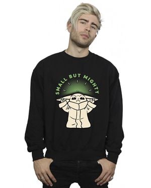 Star Wars The Mandalorian Small But Mighty Grogu Sweatshirt - Black