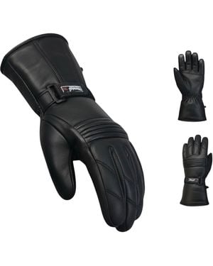 Infinity Leather Thermische Motorfietshandschoenen Voor , Gevoerd, Zwart, Waterdicht, Winter- En Zomerbescherming Voor Motorrijders