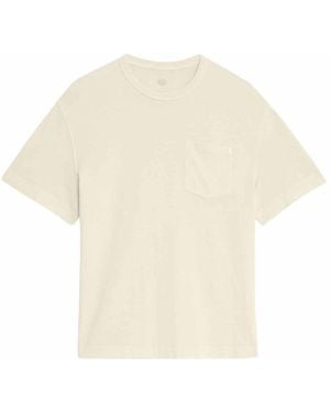 Marks & Spencer V Neck Button Top - White