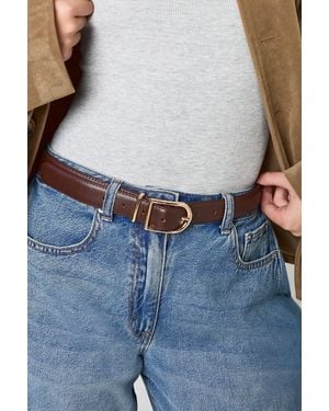 Boohoo Padded Faux Leather Belt - Blue