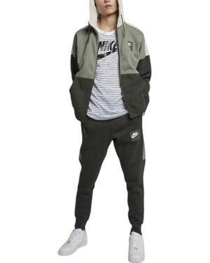 Nike Air Full Tracksuits Sweat Arm Print Hoodie Jogger - Black