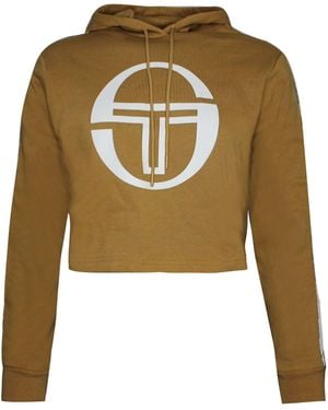 Sergio Tacchini Goran Hoodie Cropped Sweatshirt Jumper 38072 499 Textile - Green