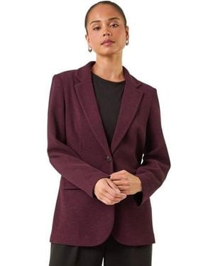 Roman Petite Textured Buttoned Blazer