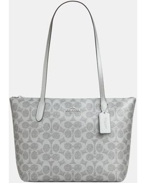 COACH Fiona Zip Tote - Grey