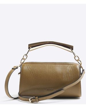 River Island Crossbody Bag Metal Handle - Brown