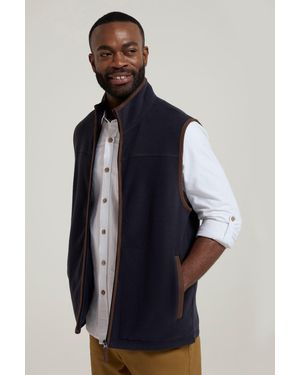 Mountain Warehouse 'Rove' Fleece Gilet With Pockets Breathable Cosy Body Warmer - Blue