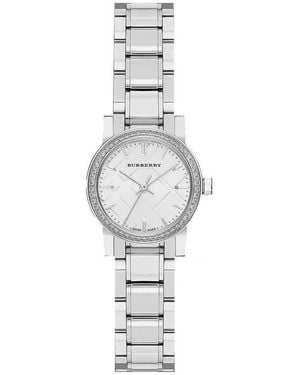 Burberry Bu9220 Ladies Watch The City Diamonds 26Mm - Metallic