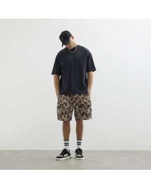 River Island Camouflage Cargo Shorts Cotton - Black