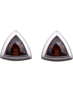 Orphelia Dames 925 Sterling Zilveren Stud Oorbellen - Zwart