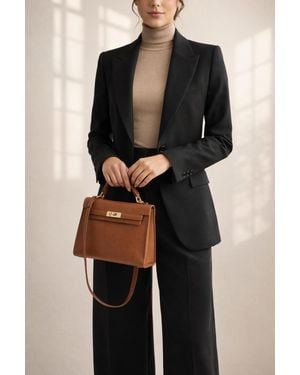 SVNX Top Handle Satchel Tote Bag - Black