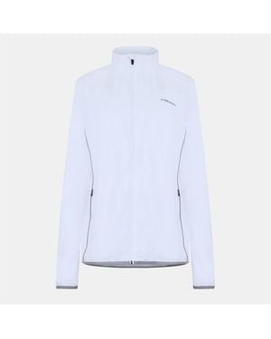 Head Club Solid Patterned Full Zipper Track Jacket With Logo - Blue