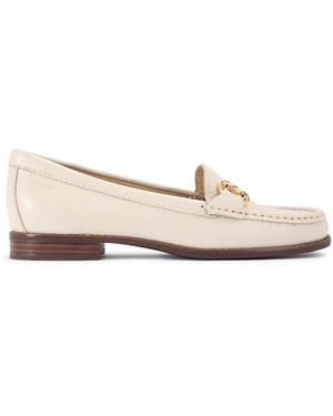 Carvela Kurt Geiger Leather Click Wide Fit Loafers - Natural