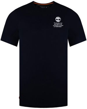Timberland Back Boot T-Shirt Cotton - Blue