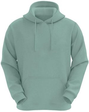 VR2 Denim Plain Hoodie Long Sleeve Pullover - Green