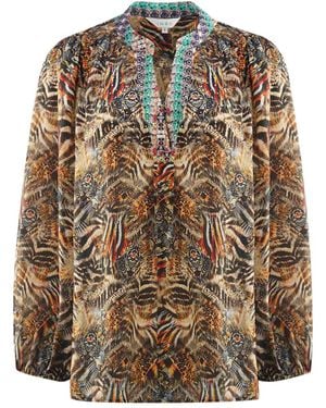 Inoa Golden Eagle 120214 Multicoloured V-Neck Blouse