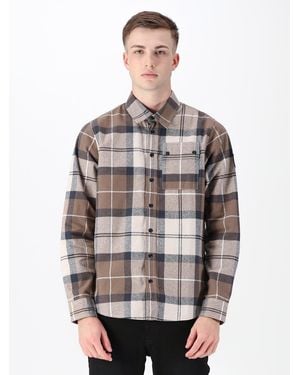 Luke 1977 Eightoaks Checked Overshirt - Grey