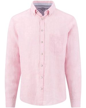 Fynch-Hatton Long Sleeved Linen Shirt Magnolia - Pink
