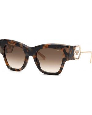 Philipp Plein Spp120M 53 0Kha Sunglasses - Brown