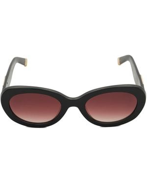 Dune Glee Oval Frame Tortoiseshell Sunglasses - Purple