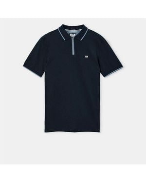 Weekend Offender Monti Zip Polo Shirt - Blue