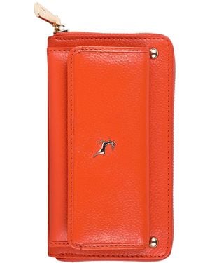Ashwood Leather “Dempsey” Large Real Matinee Purse - Orange