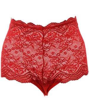 Kisses&Love String String Met Hoge Taille Kant 21686 Vrouw - Rood